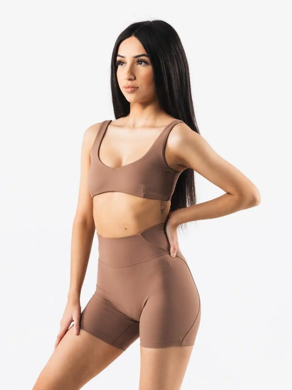 EUC sports bra, M, brown
